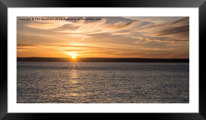 Sun Rise Framed Mounted Print by Phil Wareham