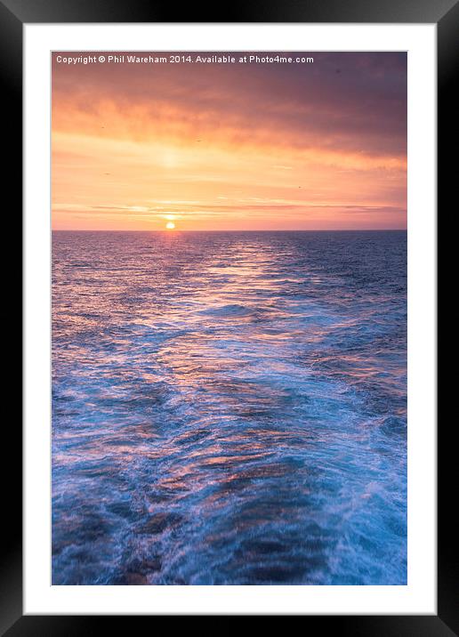 Sunset at Sea Framed Mounted Print by Phil Wareham