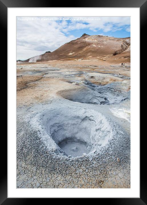 The slopes of Mount Namafjall Framed Mounted Print by Phil Wareham