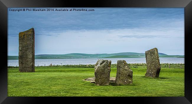 Standing Stones of Stenness Framed Print by Phil Wareham