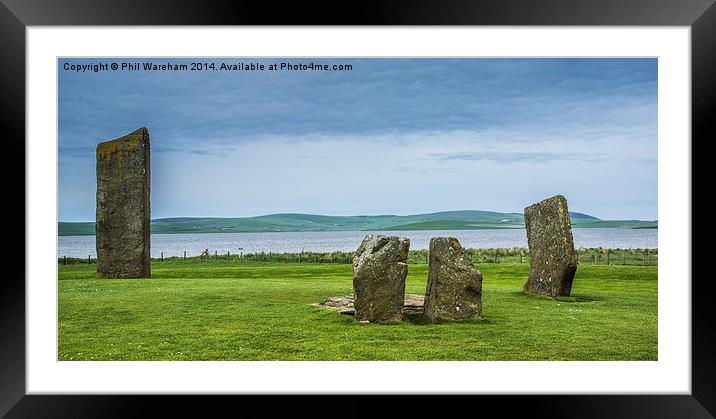 Standing Stones of Stenness Framed Mounted Print by Phil Wareham