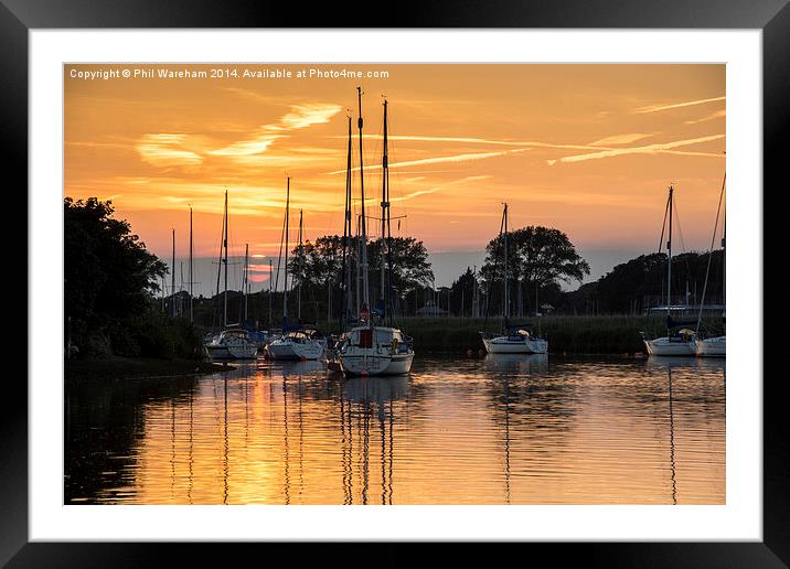 Stour Sunset Framed Mounted Print by Phil Wareham
