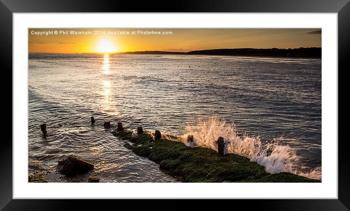  Solent Splash Framed Mounted Print by Phil Wareham