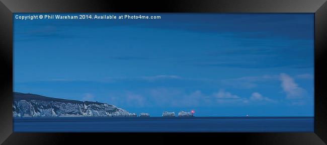  The Needles by Night Framed Print by Phil Wareham