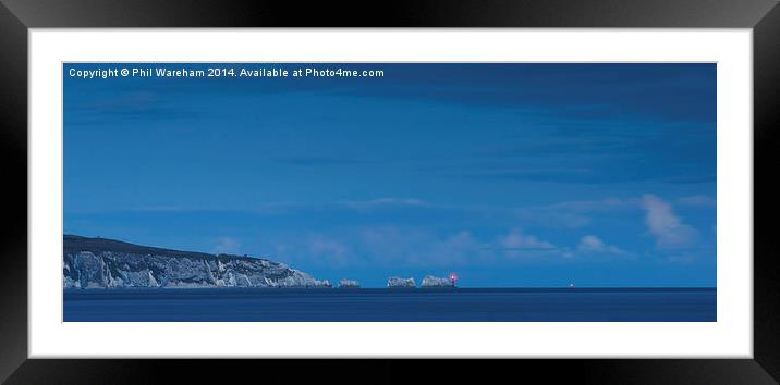  The Needles by Night Framed Mounted Print by Phil Wareham