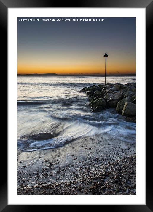  Avon Beach Framed Mounted Print by Phil Wareham