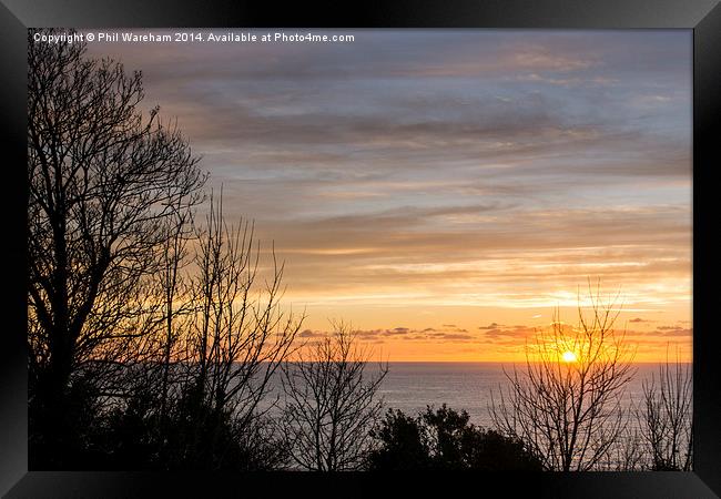  Devon Sunrise Framed Print by Phil Wareham