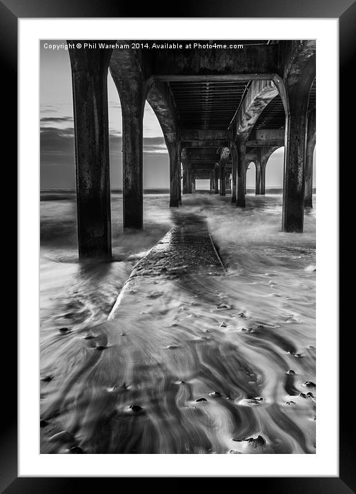  Under the Pier Framed Mounted Print by Phil Wareham