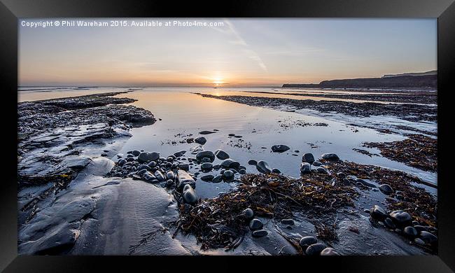  Jurassic Sundown Framed Print by Phil Wareham