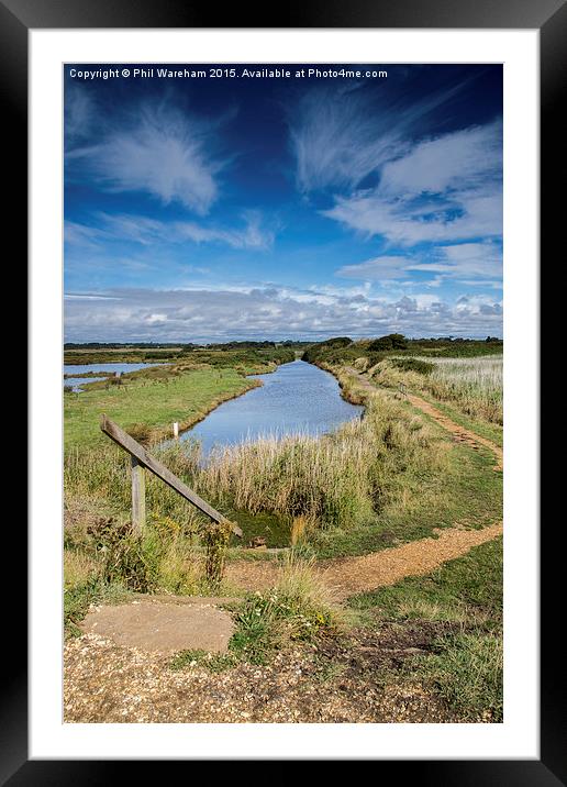  Pennington Marshes Framed Mounted Print by Phil Wareham