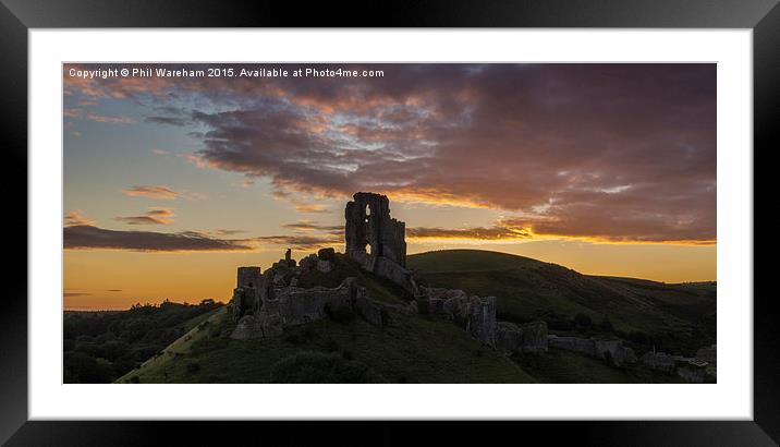  Sunrise at Corfe Framed Mounted Print by Phil Wareham