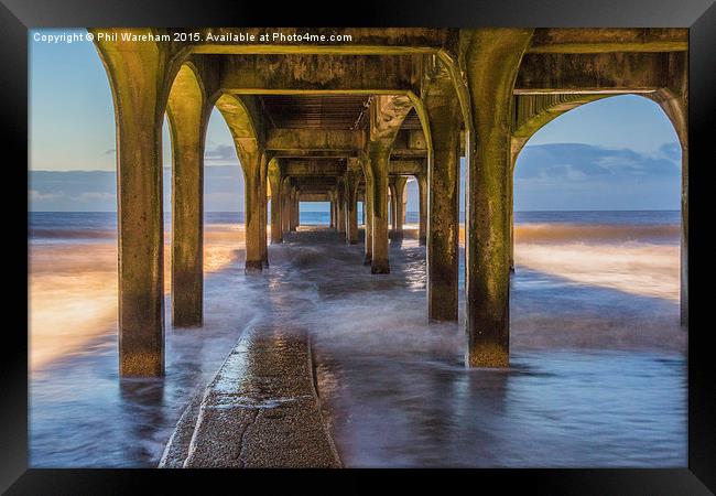  Under the pier at Boscombe Framed Print by Phil Wareham