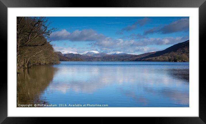 Coniston Reflections Framed Mounted Print by Phil Wareham