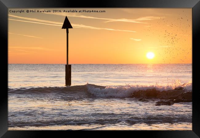 Sunrise at Sandbanks Framed Print by Phil Wareham