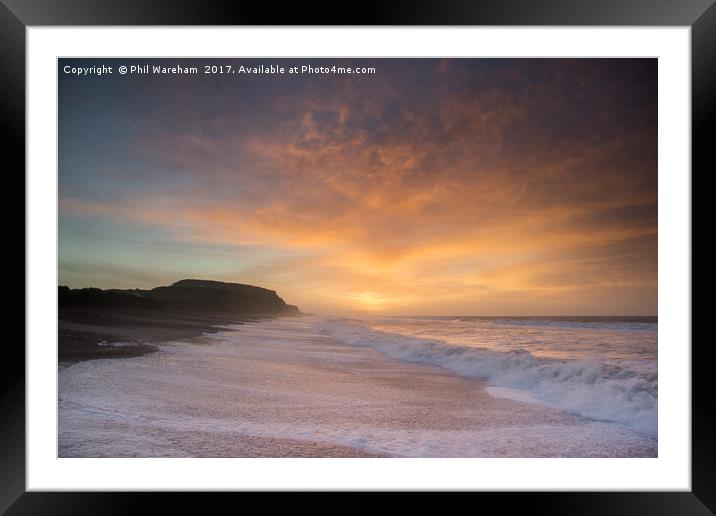 Solent Beach Sunrise Framed Mounted Print by Phil Wareham