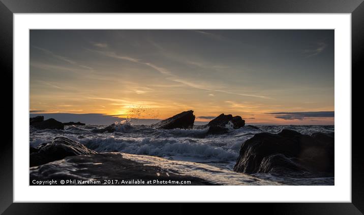 Ilfracombe Sunset Framed Mounted Print by Phil Wareham