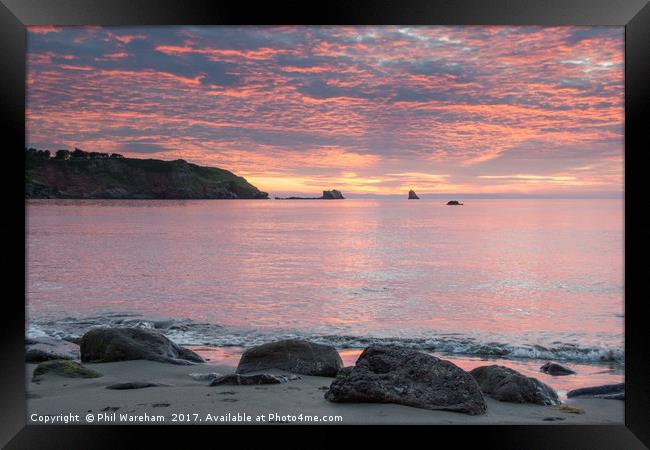 St Mary's Bay Sunrise Framed Print by Phil Wareham