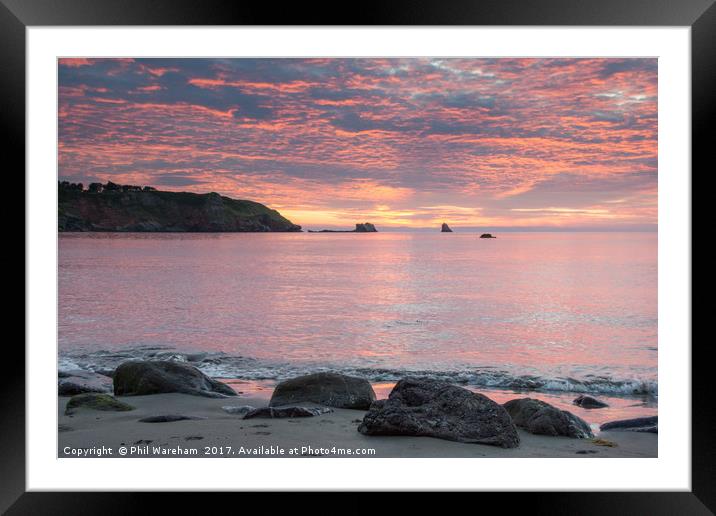 St Mary's Bay Sunrise Framed Mounted Print by Phil Wareham