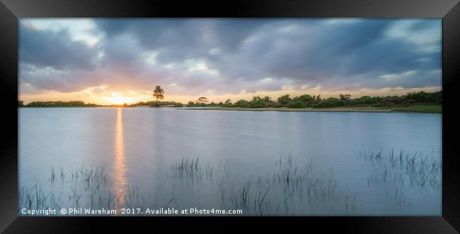 Sunset at Andrews Mare Framed Print by Phil Wareham