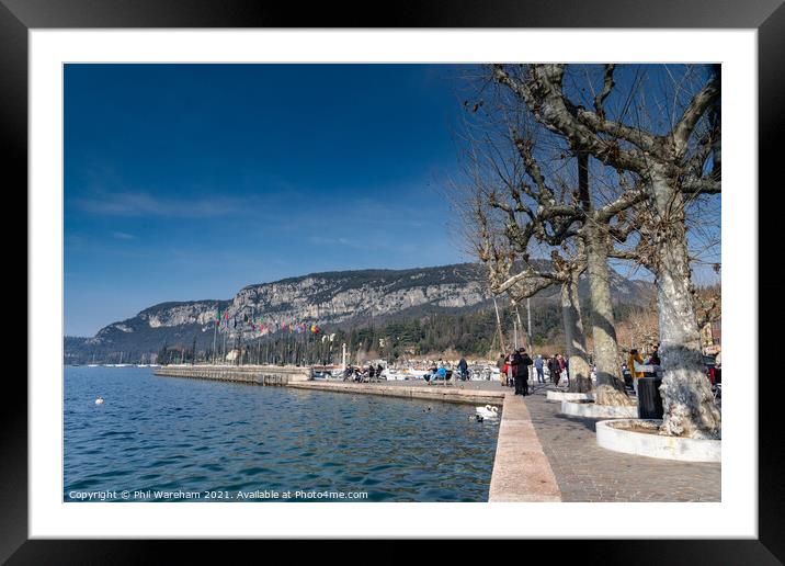 Garda Shoreline Framed Mounted Print by Phil Wareham