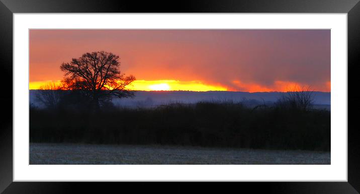 Ridgeway sunrise Framed Mounted Print by Andrew Watson