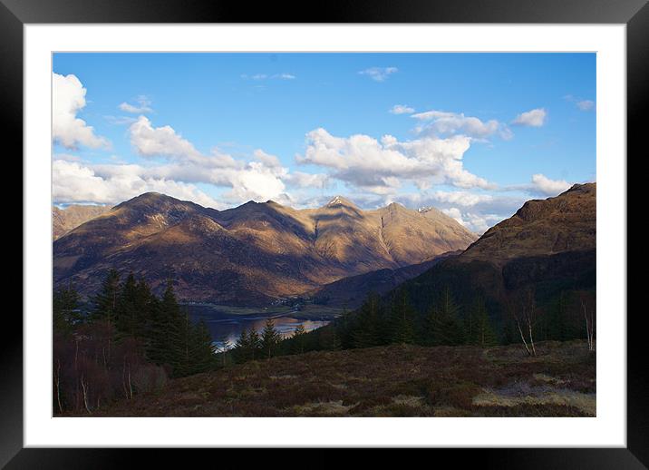 The Five Sisters Of Kintail Framed Mounted Print by James MacRae