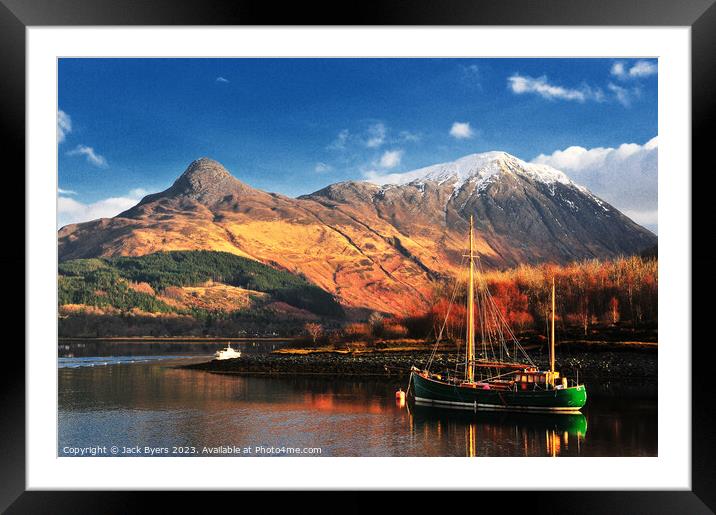 The Pap of Glencoe  Framed Mounted Print by Jack Byers