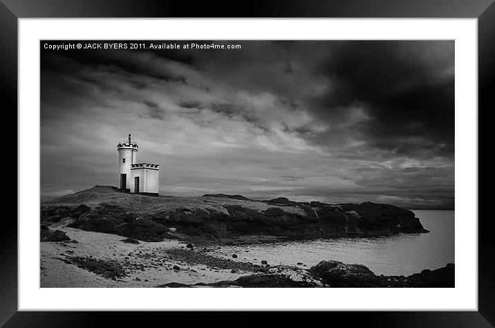 Elie Lighthouse,Ruby Bay. Framed Mounted Print by Jack Byers