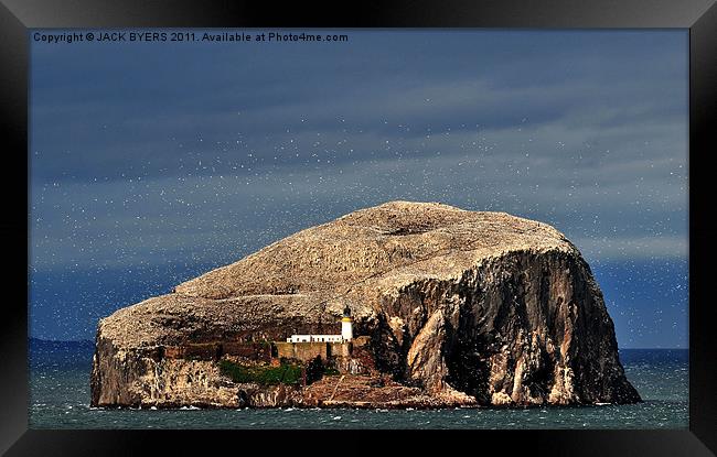 The Bass Rock Framed Print by Jack Byers