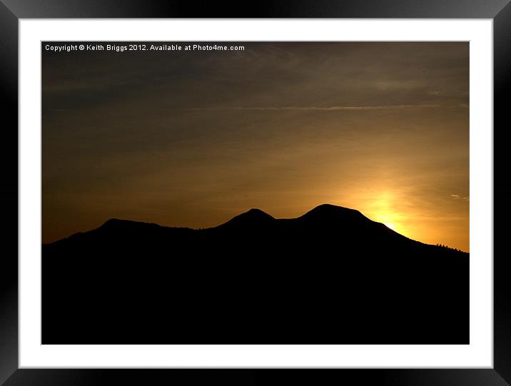 Scots View sunset Framed Mounted Print by Keith Briggs