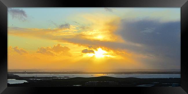 Portsdown Sunset Framed Print by Jane Chivers