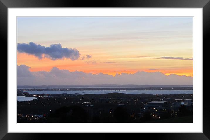 Sunset Framed Mounted Print by Jane Chivers