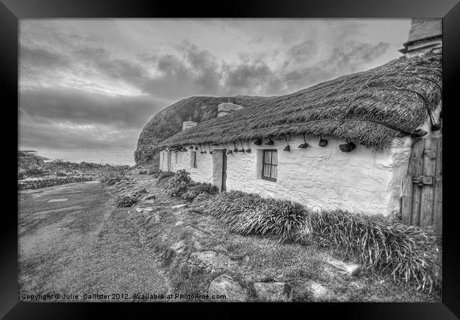 Manx Cottages Niarbyl Framed Print by Julie  Chambers