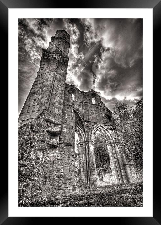 ROCHE ABBEY Framed Mounted Print by Julie  Chambers