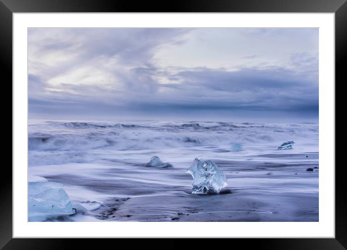 Jokulsarlon Ice Beach Iceland  Framed Mounted Print by Julie  Chambers