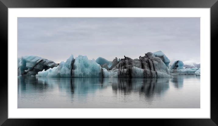 Jokulsarlon Glacier Lagoon Iceland  Framed Mounted Print by Julie  Chambers