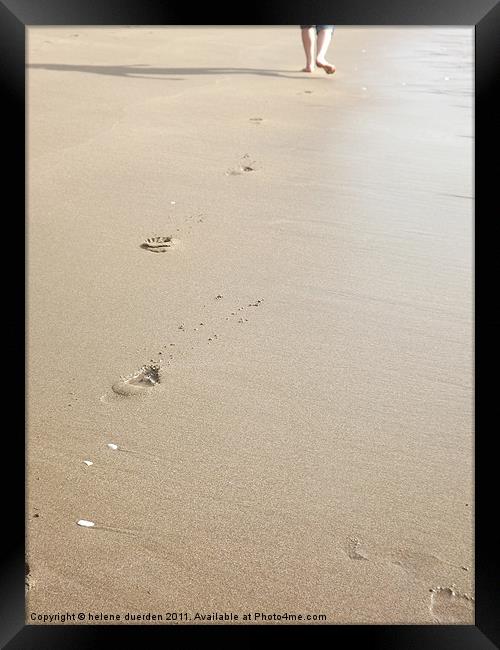 Footprints Framed Print by helene duerden