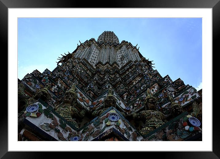 Temple in Bangkok Framed Mounted Print by helene duerden