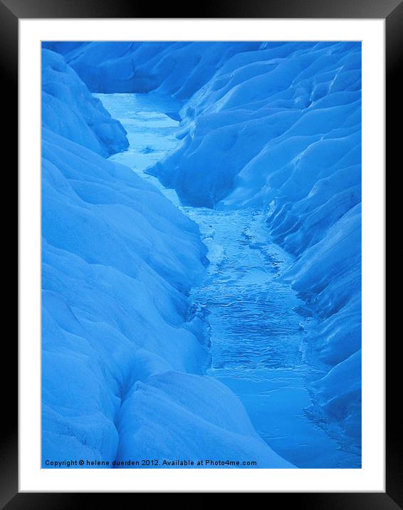 Ice Stream Framed Mounted Print by helene duerden