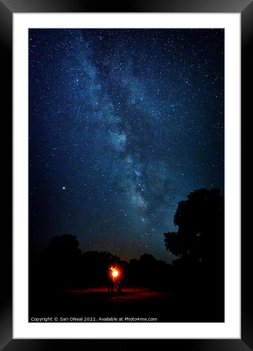 Lighting up the Milky Way Framed Mounted Print by Sari ONeal