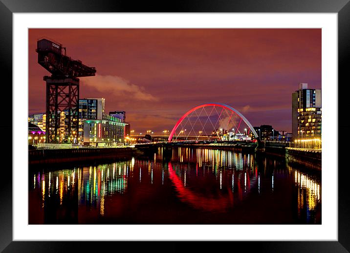 Squinty Bridge Glasgow Framed Mounted Print by Donald Parsons