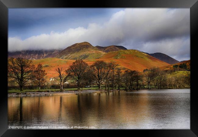 Buttermere and Fells, Lake District Framed Print by Donald Parsons