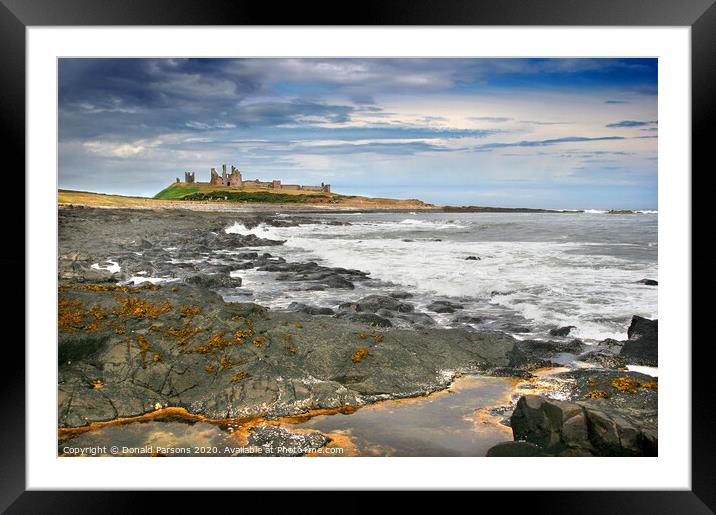 Dunstanburgh Castle, Northumberland Framed Mounted Print by Donald Parsons