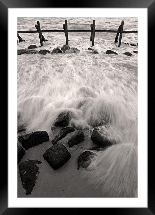 Happisburgh Surf Framed Mounted Print by Damien VC