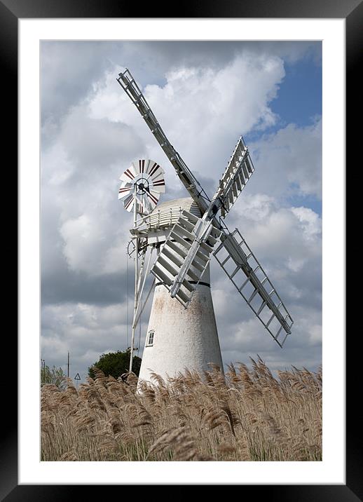 Thurne Drainage Mill, Norfolk. Framed Mounted Print by Damien VC