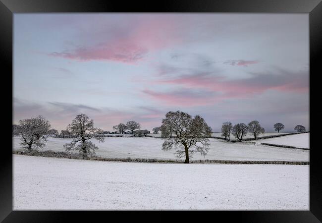 Winter Sunset Framed Print by David Tinsley