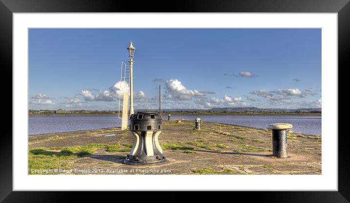 Lydney Harbour Jetty Framed Mounted Print by David Tinsley