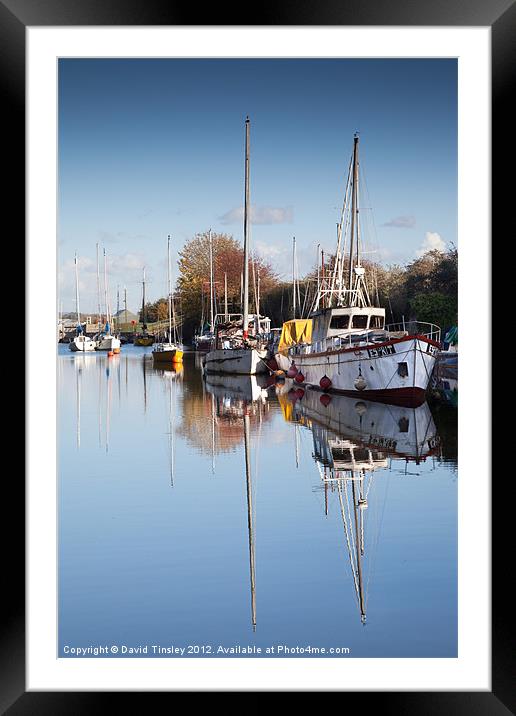 Lydney Harbour Framed Mounted Print by David Tinsley