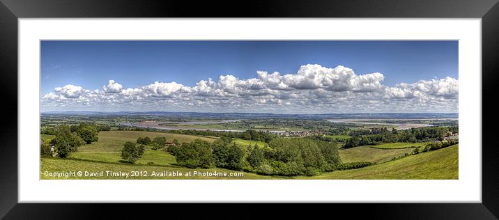 Severn Panorama Framed Mounted Print by David Tinsley