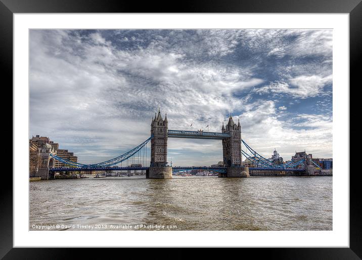 Tower Bridge Framed Mounted Print by David Tinsley